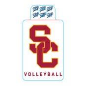 USC Trojans SC Interlock Volleyball Sticker